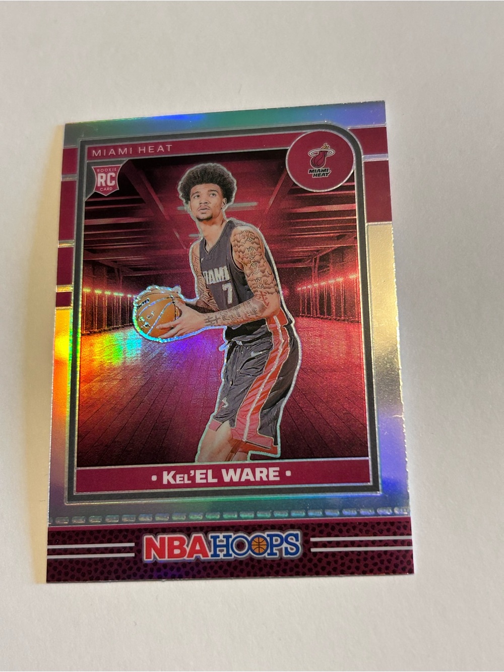 Kel'el Ware Miami Heat Rookie Card - Red Holographic